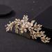 SWEETV Handmade Rhinestone Bridal Hair Comb Clip - Gold Wedding Hair Accessories - Buy Online on GoSupps.com