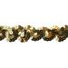 Sequin Trim 1-Inch Wide Polyester Non Stretch Rolls for Arts and Crafts, 10-Yard, Gold Gold - 10