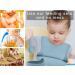 Hoseay 5 Pcs Silicone Baby Weaning Set with Suction Bowl, Plate, Fork, Spoon & Bib - Blue | Baby Led Weaning Feeding Supplies for Kids - Buy Online on GoSupps.com