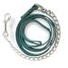 Guide for horses |Safe leading with iron chain & nylon handle |Guide suitable for stallion dogs pony donkey |Length 2.10 m (2x dark green)