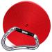 Rock-N-Rescue 20-Foot Webbing and Carabiner Combo - Heavy-Duty Tubular Nylon, Made in USA, Rock Climbing, Firefighter, and Rescue Gear Red