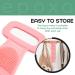 Silicone Body Scrubber & Exfoliating Facial Brush Set - Double Sided Quick Dry Antimicrobial - Perfect for Showering - Pink - Buy Online on GoSupps.com