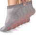 Aaronano 6 Pairs Diabetic Socks Non Slip Hospital Gripper Socks Women Men Large Grey