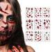 Besreey Halloween Makeup Kit Temporary Facial Creative Decal | Creative Makeup Prank Fake Scar 2024 Halloween Funny Face Stickers for Boys Girls Fc001-009