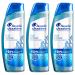 Head & Shoulders Pure Intense Scalp Detox Anti-Dandruff Shampoo 3x250ml, With Marine Minerals, For Oily Scalp, Up to 100% Dandruff Eliminated