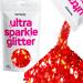 Hemway Premium Ultra Sparkle Glitter Multi Purpose Metallic Flake For Arts Crafts Nails Cosmetics Resin Festival Face Hair - Red Hologrographic - Super Chunky (1/8 "0.125" 3mm) 100g / 3.5oz Red Hologram