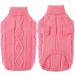 Warm Turtleneck Dog Sweater for Small Dogs & Cats - Classic Knitting Winter Puppy Clothing - Pink XXL - Buy Online on GoSupps.com