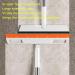 Multifunction Floor Squeegee - Silicone Wiper & Sweeper for Bathroom, Glass, Kitchen - Non-Stick Hair Sweeping Tool - Orange - Buy Online on GoSupps.com