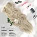 Rosooi 20 Inch Invisible Wire Hair Extensions - Light Brown mix Bleach Blonde - Adjustable & Secure Clip-in Synthetic Hairpieces for Women Daily & Party Use - Buy Online on GoSupps.com