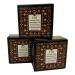 Fiji Exfoliating Spa Soap Set of 3 Square Bars 6.35 Ounces Each