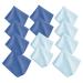 qing meng glass cleaning cloth 12 pieces of glasses cleaning towels microfiber optician quality 25 x 25cm anti -fake glasses 15 x 15cm brillery microfiber cloth glasses brilliant (blue/light blue)