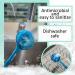 EOT Wellness Bendable Silicone Back & Scalp Scrubber - Long Handled Bath Shower Brush & Shampoo Massager (Blue Sapphire) - Buy Online on GoSupps.com