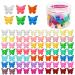 Butterfly Hair Clips for Girls Women Funtopia 72Pcs Small Hair Claw Clips with Box Package Cute Non Slip Mini Plastic Jaw Clips 18 Assorted Colors