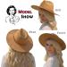FLUFFY SENSE Big Wide Brim Fedora Hat for Women - Nashville Western Outfits - Buy Online on GoSupps.com