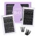 Eyelash single 208 PCs B & Q DIY LASH cluster for beginners Reusable eyelash tufts Single eyelashes for eyelash extensions at home Individual lashes eyelashes extension (D-8-16Mix B05+B06) 8-16Mix lash kit B05+B06