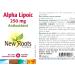 New Roots Herbal - Alpha Lipoic Acid 250mg 60 Capsules - Provides Antioxidants for the Maintenance of Good Health - Buy Online on GoSupps.com
