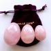 Yoni Eggs Dreierset - Rose Quartz Gem Drilled G M K Sizes | Pelvic Floor Training | Polar Jade - Buy Online on GoSupps.com