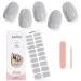Kalolary Gel Nail Polish Strips Nail Gel Art Sticker Waterproof Full Nail Wraps Decal Sets with Nail File and Stick for Women Girls Nail Art Decor (UV/LED Lamp Required) (Shiny White)