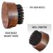 BFWood Beard Brush for Men - Boar Bristles - Small Round Black Walnut Wood - Buy Online on GoSupps.com