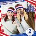 Mullet Wig USA Headband American Flag Style 4th of July Accessories - Blonde/Brown - Buy Online on GoSupps.com