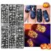 TT-6PCS Halloween Nail Stamping Platte Skull Pumpkin Ghost Nail Art Stamp Stamp Stamp Stamp Plate Nail Nail Stamping Stamper Stencil Art Plates For M (Multicolor)