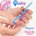 Genuine Czech Glass Nail File Set by GLADZY Shiner - Professional Manicure & Pedicure Tool with Cuticle Pusher - Buy Online on GoSupps.com