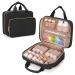Damero Pill Bottles Bag Daily Tablet Box Organiser Medicine Storage Travel Carrying Bag for Pills Bottles Vitamin Box and Medical Supplements Black 30.5x 11.4x 25.4CM Black