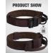 Joyal Tactical Dog Collar - Medium Size with Handle & QR Code | Durable Brown Collar for Medium Dogs - Buy Online on GoSupps.com