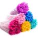 Mascara Wands 300 Pcs Disposable Glittered Eyebrow Brush Lash Wands Makeup Cosmetics Brush with Crystal Handle in 6 Colors