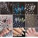 Independence Day Nail Art Sticker Set - Black White Gold Sliver Laser Star Design - 6 Sheets for Acrylic Nails - Nail Decoration for Women & Girls - Buy Online on GoSupps.com