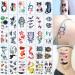Oottati 30 Sheets Small Cute Temporary Tattoos Kit - Watercolor Painting Dream Catcher Snake Cat Tiger Bird Bulb Whale Butterfly Wolf Lollipop Fox Panda Feather for Women Adult