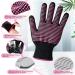 Heat Styling Gloves Set - Silicone Bumps Curling Iron Gloves Heat Resistant Mat Hair Clips & Comb for Safe Styling - Buy Online on GoSupps.com