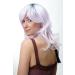 WIG ME UP YZF-7325-1001 | Ladies Pink-Gray Curly Wig for Cosplay | Medium Length Dark Grey & Light Pink Hair - Buy Online on GoSupps.com