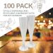 100 Bulk Pack Silver Glitter Plastic Champagne Flutes - 4.5 Oz | Clear, Disposable, BPA-Free | Shatterproof Glasses for Mimosa, Wedding, Party - Toast in Style! - Buy Online on GoSupps.com