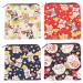 DOITOOL 4 Pcs Sanitary Napkin Storage Bag Maneki Neko Cat Dog Menstrual Pad Pouches Zipper Nursing Pad Holder Tampon Bag First Period Bag Lipstick Purse Wallet