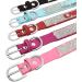 Senristar Personalized Bling Rhinestone Dog Collar - Custom Glitter Crystal Diamond for Small Medium Large Dogs | Rose | 2.0 cm Width 32-38 cm Neck - Buy Online on GoSupps.com