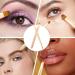 Double Lip Brush & Eyeliner Brush Set | Retractable Gold Makeup Brushes for Lips & Eyes - Buy Online on GoSupps.com