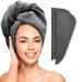 Scala microfiber turban hair towel for women quickly drying super absorbent no frizz no knotting quick drying and for wet curly hair 2 pieces of turban hair tewel (10 x 25 inches))