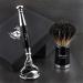 Mens Shaving Kit 3 Edge Shaving Razor With Black Badger Hair Brush and Cone Shaped Razor Stand Perfect Set For Men
