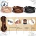 16.5 Yards Natural Flat Leather Cord for Shoes, Jewelry & DIY Crafts - Black, Brown - Buy Online on GoSupps.com