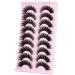 Mink Lashes Fluffy 16mm 5D Cat Eye False Eyelashes - Zegaine 9 Pairs Juno - Buy Online on GoSupps.com