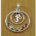 Harmonize Om Round Pendant 7 Chakra Balancing Therapy Reiki Healing Crystel Spiritual Amulet - Buy Online on GoSupps.com