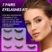 EARLLER Magnetic Eyelashes & Eyeliner Kit - 7 Pairs Natural Look False Lashes, Reusable 3D & 5D Set - No Glue, Easy Application - Buy Online on GoSupps.com