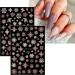 JMEOWIO 12 Sheets Christmas Glitter Nail Art Stickers Decals Self-Adhesive Snowflake Winter Holiday Cute Silver Pink Nail Supplies Nail Art Design Decoration Accessories - Buy Online on GoSupps.com
