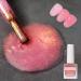 Pink Pearl Glitter Nail Polish Shimmering Peach Golden Shell Spiral Holographic Shimmer Quick Dry Nail Varnish Shining Long Lasting No Need Cure DIY Nail Art Manicure Gift for Women & Girls - Buy Online on GoSupps.com