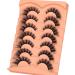 JIMIRE Fluffy Eyelashes Natural Look Cat Eye Russian Strip D Curl Lashes Look Like Eyelash Extensions Wispy Fox Eye Fake Eyelashes 7 Pairs Pack V - Buy Online on GoSupps.com