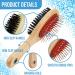 Wooden Dog Brush for Grooming Double Sided Pet Hair Grooming Brushes Shedding Messaging & Cleaning 2 in 1 Pin & Bristle Soft Dogs Comb Brush for Dogs & Cat Long or Short Haired - Buy Online on GoSupps.com