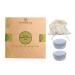 Reusable Make up Remover Pads 16 Bamboo Fibre Round Washable Face Facial Cleansing Wipes including Laundry Bag