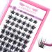 Cluster Lashes 72 Pcs Lash Clusters DIY Eyelash Extension Individual Lashes Attraction D-10mm Thin Band Easy to Apply at home Lashes(Attraction D-10mm)