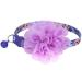 BoomBone Floral Cat Collar with Removable Purple Flower Charm,Breakaway Small Dog Collar with Bell